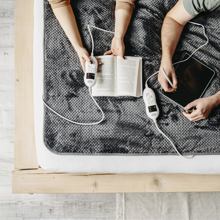 Camry elektromos takaró, 2 személyre, méretek 150x160cm, 8 fűtési fokozat, teljesítmény 2 x 60W, szürke, CR 7417