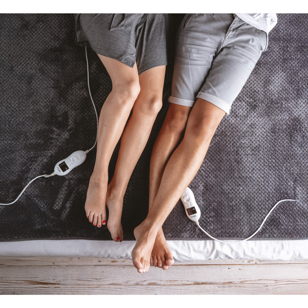 Camry elektromos takaró, 2 személyre, méretek 150x160cm, 8 fűtési fokozat, teljesítmény 2 x 60W, szürke, CR 7417