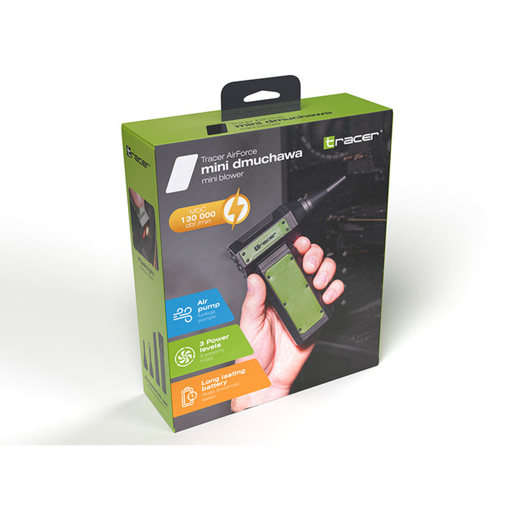 Mini multifunkciós fúvó, Tracer, kefe nélküli motor, 140.000 fordulatszám, 3 AirForce üzemmód