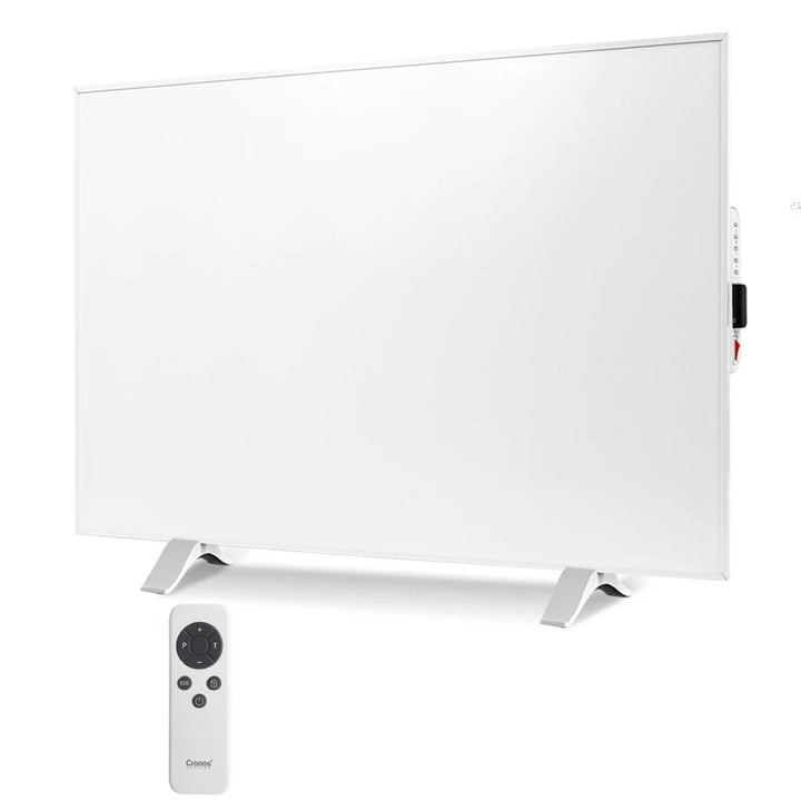 Cronos infravörös fűtőtest, 300W, fehér, allergiabarát, ultra-vékony, matt felületű, akár 9m2-es területet is felmelegít, Synthelith PRO CRP-300TWP Fehér színű