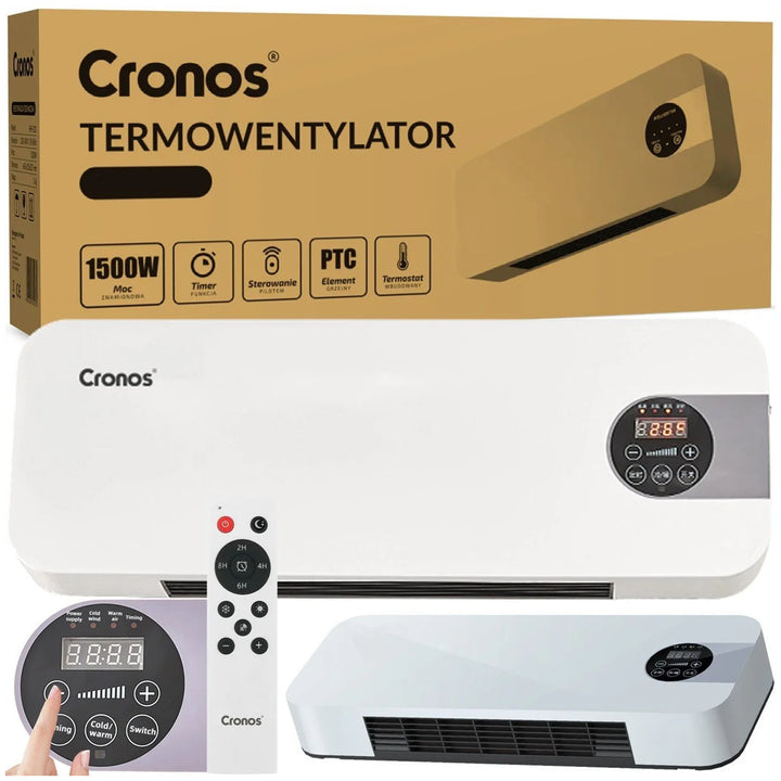 Cronos ventilátoros légfüggöny, 1500W, alacsony energiafogyasztás, széles kibocsátási szög, távirányító, HFH-201