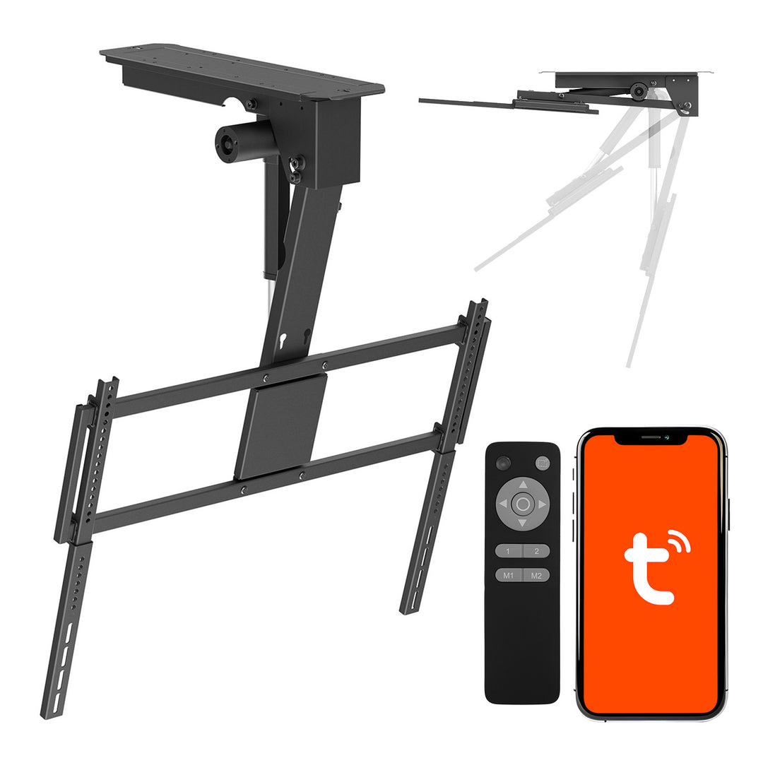 Maclean elektromos TV-tartó, mennyezeti, Tuya-kompatibilis, max. VESA 800x400, 43–86"-es tévékhez, max. 55 kg, MC-176 T