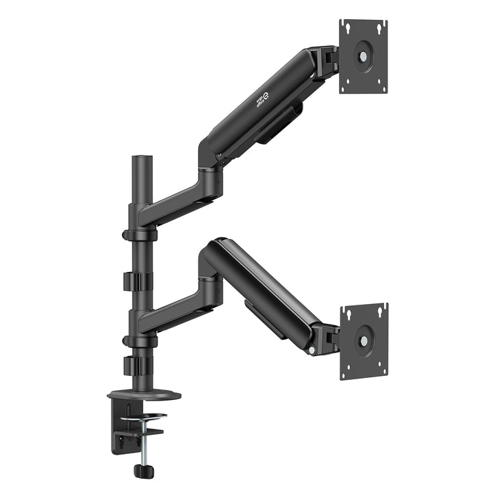 Ergo Office 2 monitoros tartó / akasztó, gázrugós, 17–32", 1–10 kg, matt fekete, ER-692 B