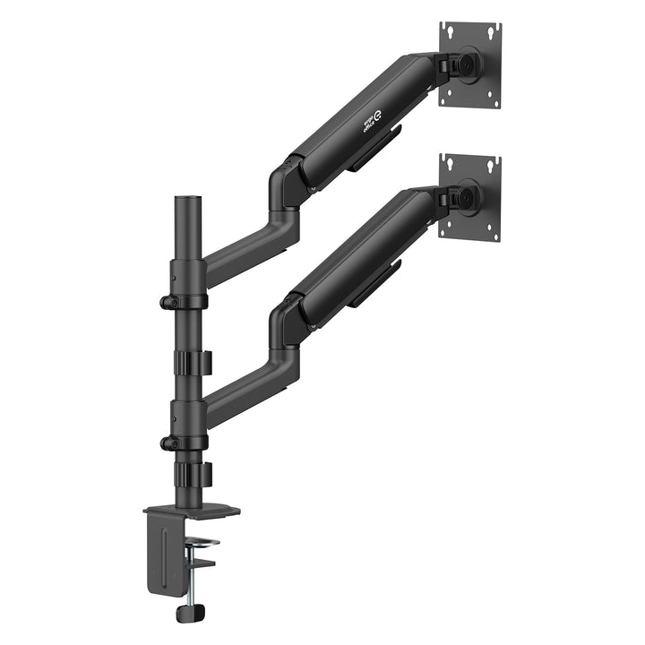 Ergo Office 2 monitoros tartó / akasztó, gázrugós, 17–32", 1–10 kg, matt fekete, ER-692 B