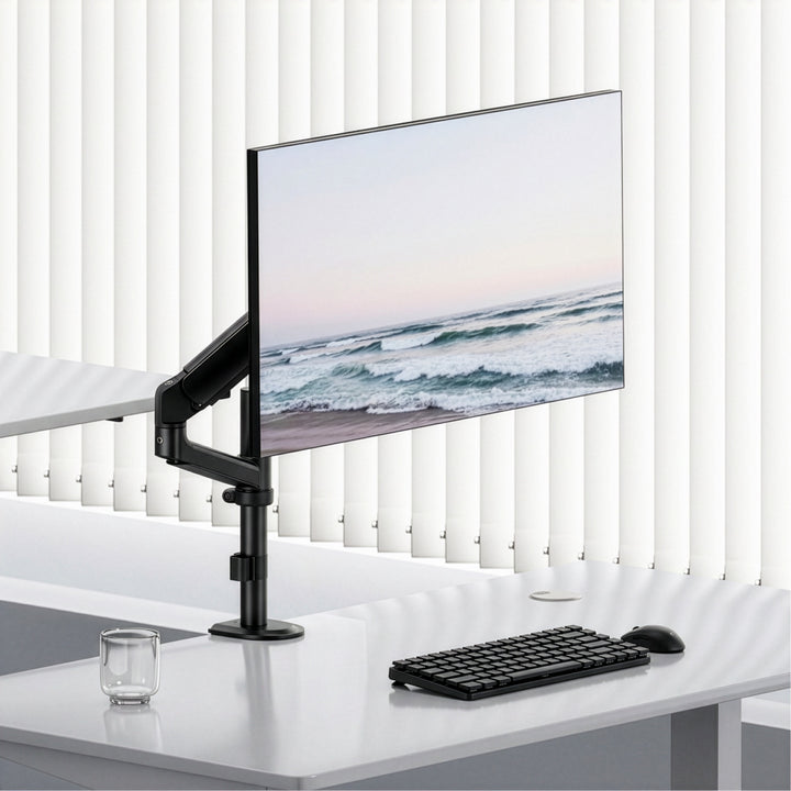 Ergo Office monitor tartó / akasztó, gázrugós, 17–32", 1–10 kg, matt fekete, max. VESA 100x100, ER-691 B