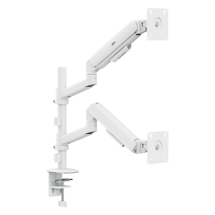 Ergo Office 2 monitoros tartó / akasztó, gázrugós, 17–32", 1–10 kg, matt fehér, ER-692 W