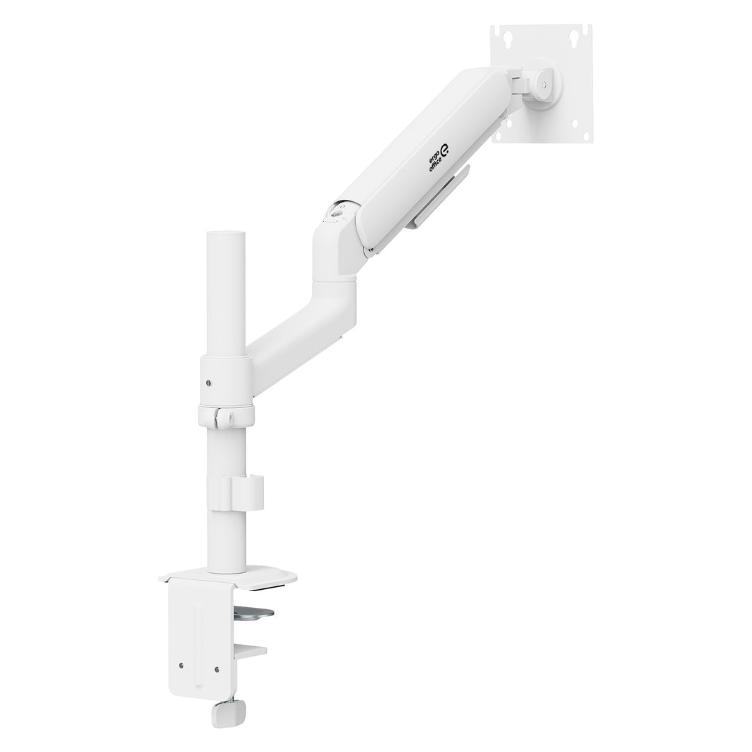 Ergo Office monitor tartó / akasztó, gázrugós, 17–32", 1–10 kg, matt fehér, max. VESA 100x100, ER-691 W