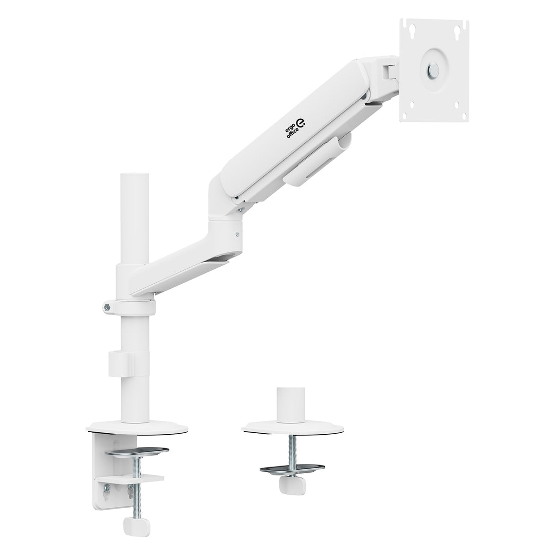 Ergo Office monitor tartó / akasztó, gázrugós, 17–32", 1–10 kg, matt fehér, max. VESA 100x100, ER-691 W