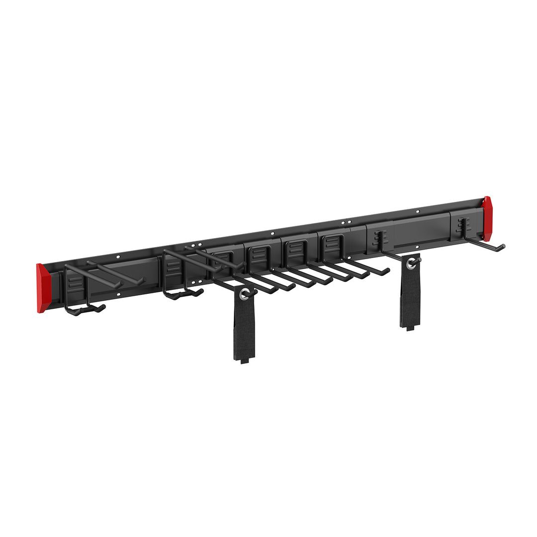Maclean falra szerelhető szerszámtartó, acélból, max. terhelhetőség 228 kg, szélesség 1222 mm, MC-179