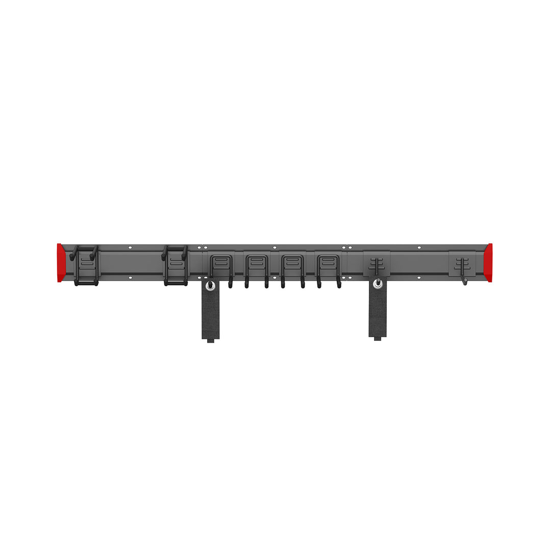 Maclean falra szerelhető szerszámtartó, acélból, max. terhelhetőség 228 kg, szélesség 1222 mm, MC-179