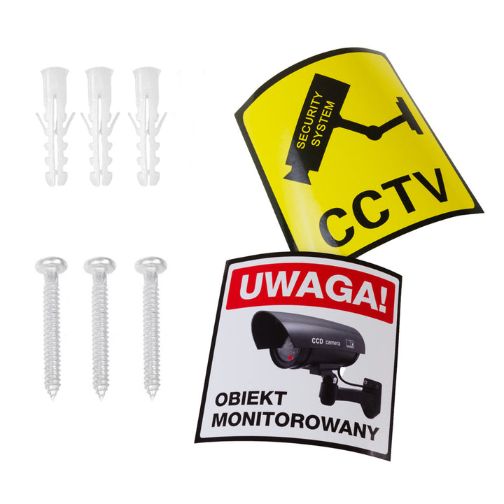 Dummy kamera villogó LED IR1100 S IR külsővel + 2x Varta Industrial AA elemekkel