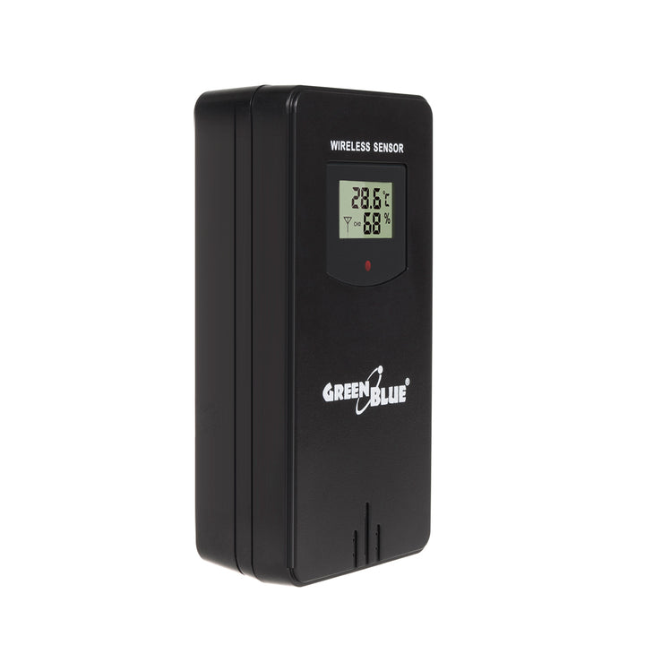 GreenBlue vezeték nélküli időjárásállomás, színes, DCF, holdfázisok, hálózati adapter, elemek, GB526