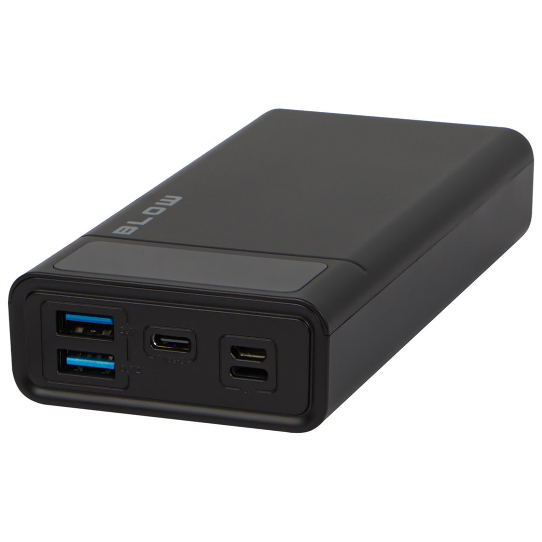 20 000 mAh-s PB20E Powerbank, QC+PD 20 W + Lightning, fekete, Blow