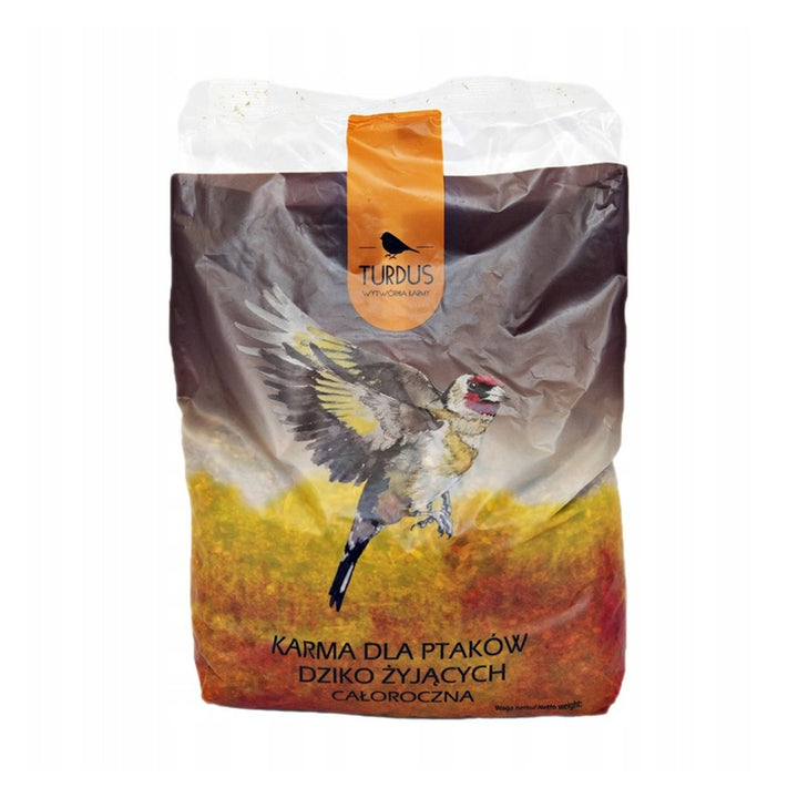Woodok madáretető, fa, tűzött, akasztóval + madármag 1kg