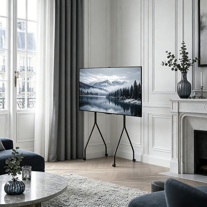 Maclean TV-állvány / kerekes TV-kocsi, 37–80", max. terhelés 50 kg, max. VESA 600x400, fekete, MC-180 B