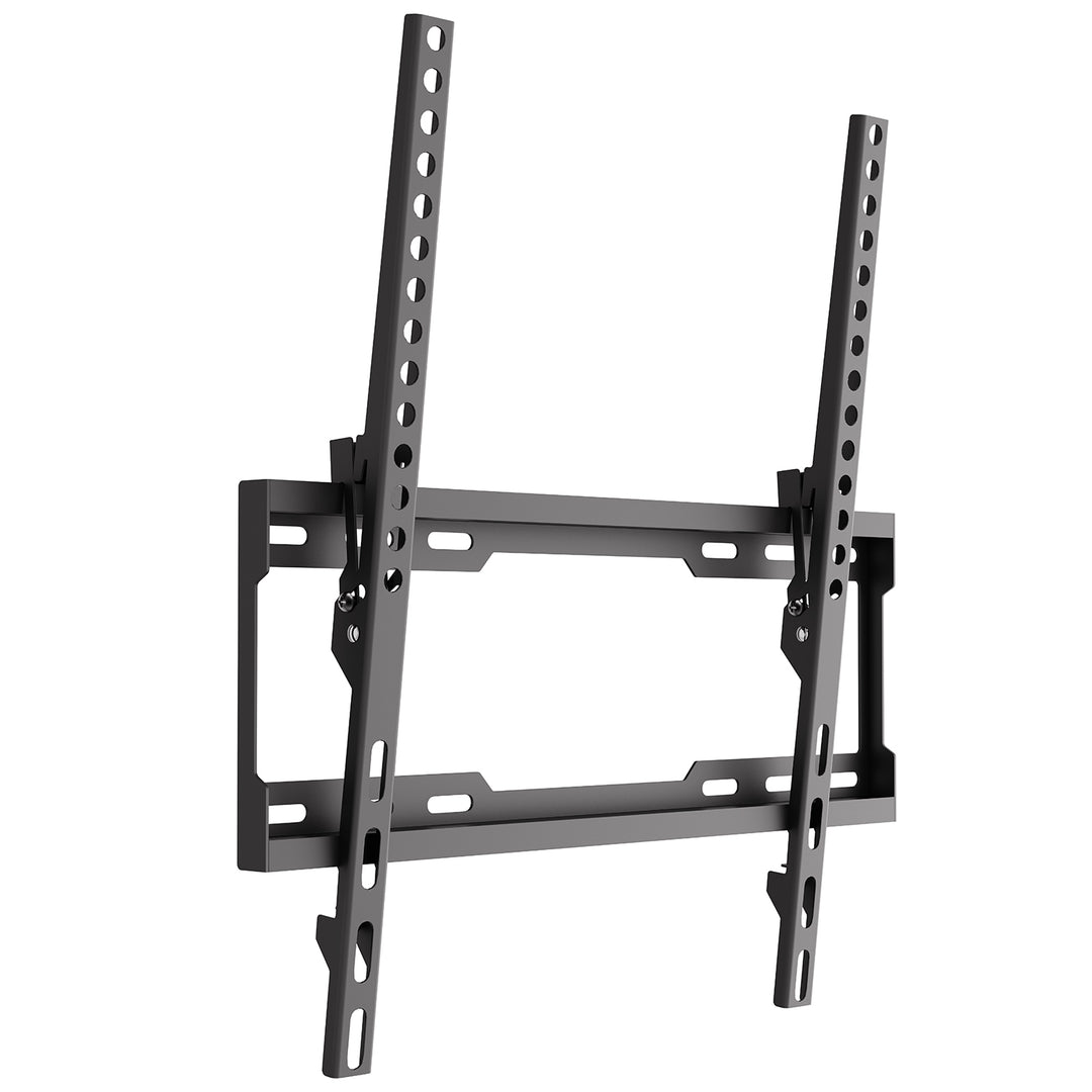Maclean TV-tartó / akasztó, max. VESA 400x400, 32–75", 45 kg-ig, fekete, dőlésszög-beállítás 0°–-8°, MC-187
