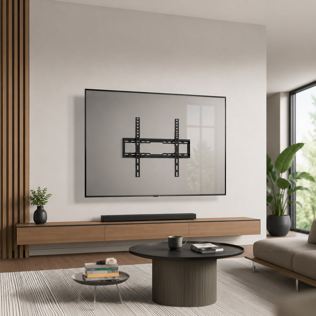 Maclean TV-tartó / akasztó, max. VESA 600x400, 37–86", 45 kg-ig, fekete, dőlésszög-beállítás: 0°–-8°, MC-188
