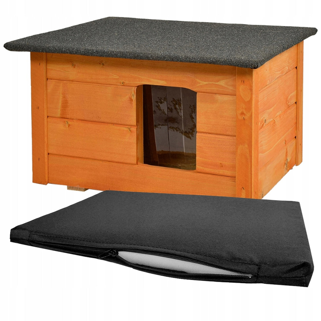 Kennel kutyáknak, macskáknak Woodok, szigetelt, lucfenyő + kutyafekhely