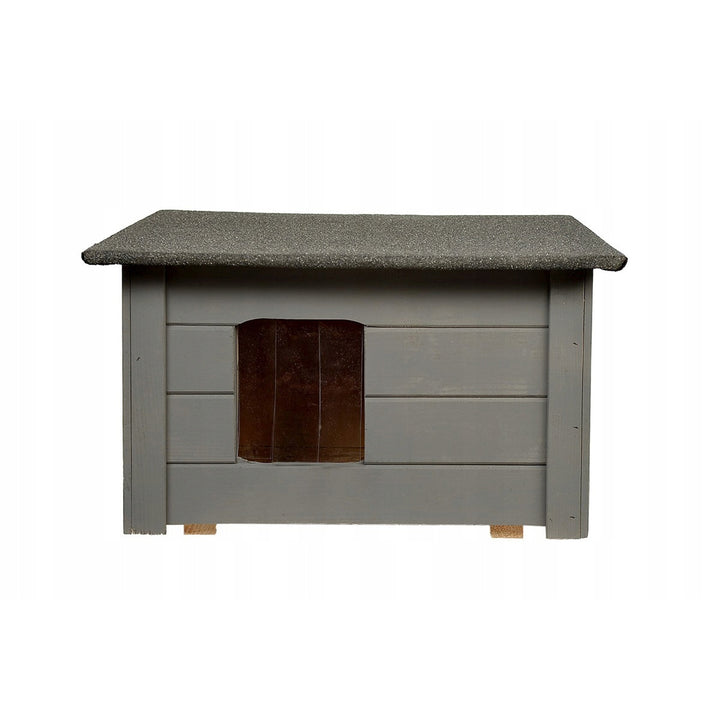 Woodok kutya kennel, szigetelt, lucfenyőfa, szürke + kutyaágy