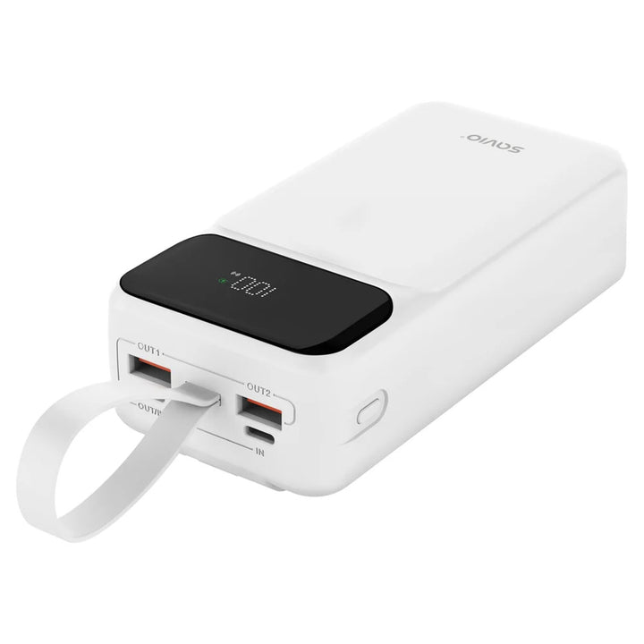 Powerbank SAVIO, 2 portos USB, 1 portos USB-C, gyorstöltés, Power Delivery, SAVBA-11