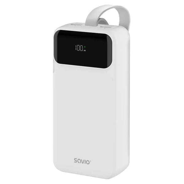 Powerbank SAVIO, 2 portos USB, 1 portos USB-C, gyorstöltés, Power Delivery, SAVBA-11
