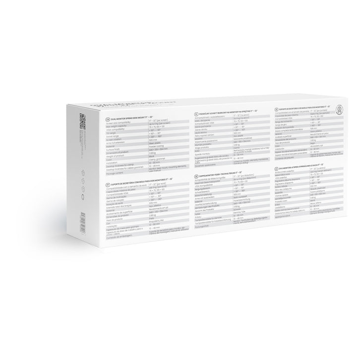 Savio dupla monitoros asztali tartó, 17-32'', 9kg terhelés monitoronként, VESA, rugós mechanizmus, fekete, SAVUM-04