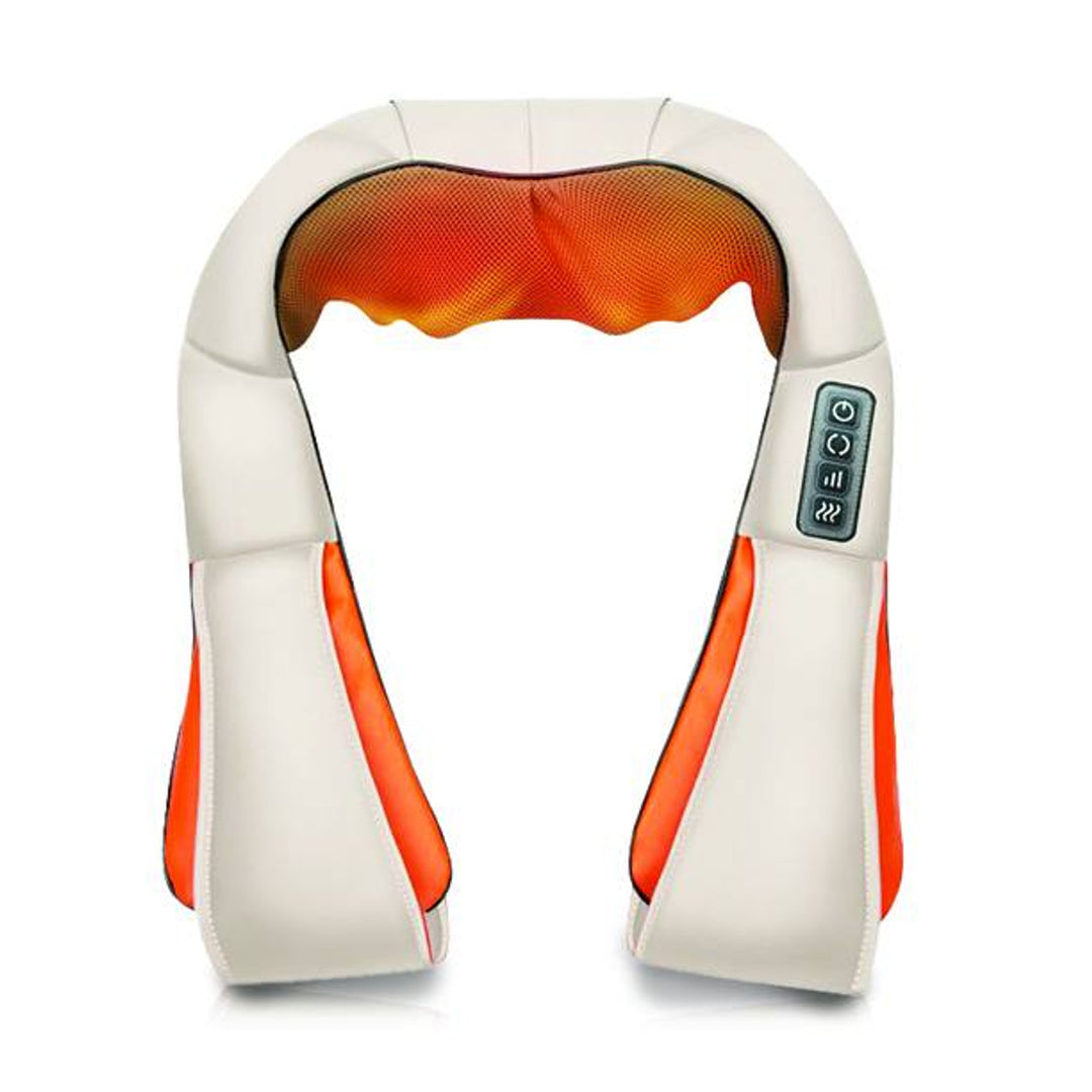 LTC Shiatsu 6D vállmasszírozó, 3 sebesség, 5V, 24W, fűtési funkció, LED háttérvilágítás, csúszásmentes pántok