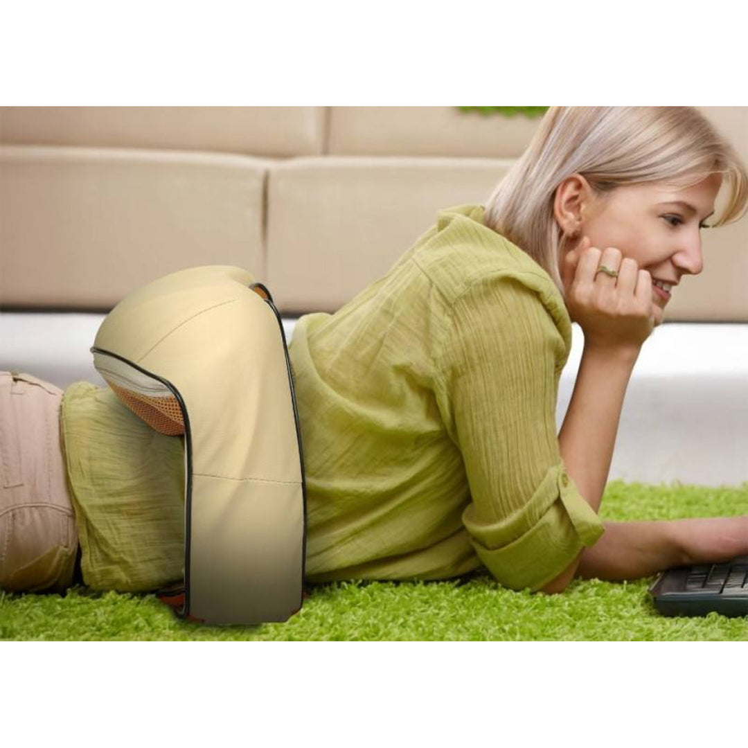 LTC Shiatsu 6D vállmasszírozó, 3 sebesség, 5V, 24W, fűtési funkció, LED háttérvilágítás, csúszásmentes pántok