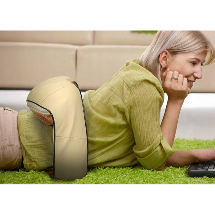 LTC Shiatsu 6D vállmasszírozó, 3 sebesség, 5V, 24W, fűtési funkció, LED háttérvilágítás, csúszásmentes pántok