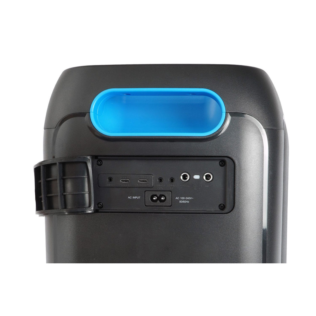 Blaupunkt Party Box hangszóró, LED világítás, Bluetooth, USB és AUX, FM rádió, karaoke funkció, távirányító, akkumulátor üzemidő akár 18 óra, PB60X