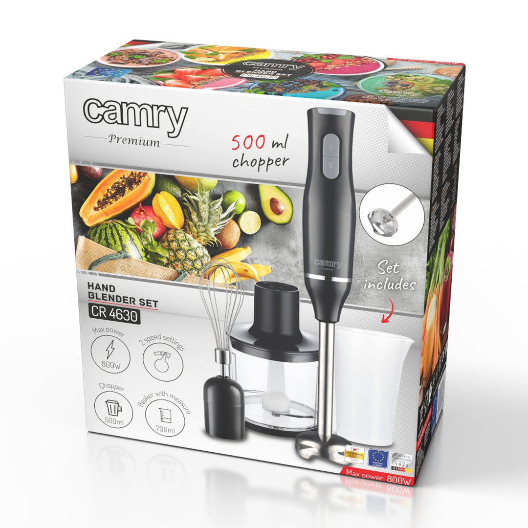 Camry botmixer, 800 W, 2 sebességfokozat, habverő, CR 4630