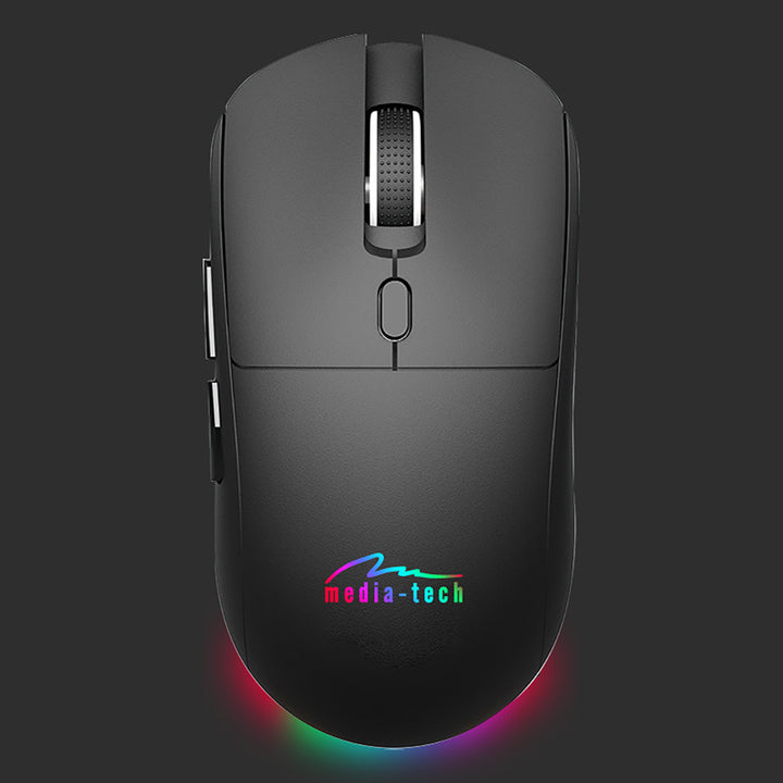 Vezeték nélküli 2 az 1-ben (BT/RF) csendes és újratölthető egér MT1124, Media-Tech