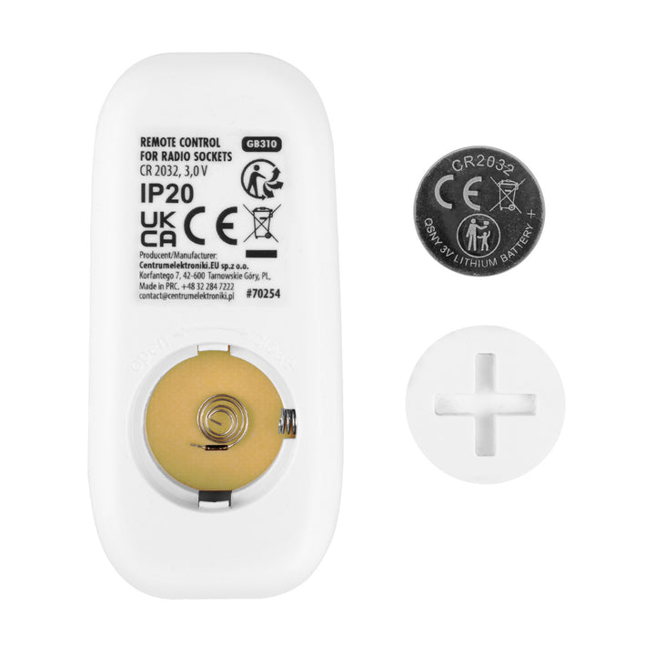 GreenBlue távirányítású konnektorok, 3 db, programozható, hatótávolság 30 m-ig, 220–240 V AC, 50/60 Hz, 16 A, 433 MHz, GB313 F