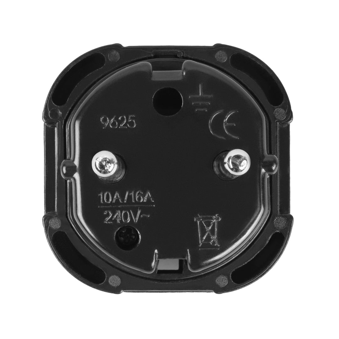 Maclean brit csatlakozóaljzat EU-csatlakozó adapter, fekete, MCE72, 2 db