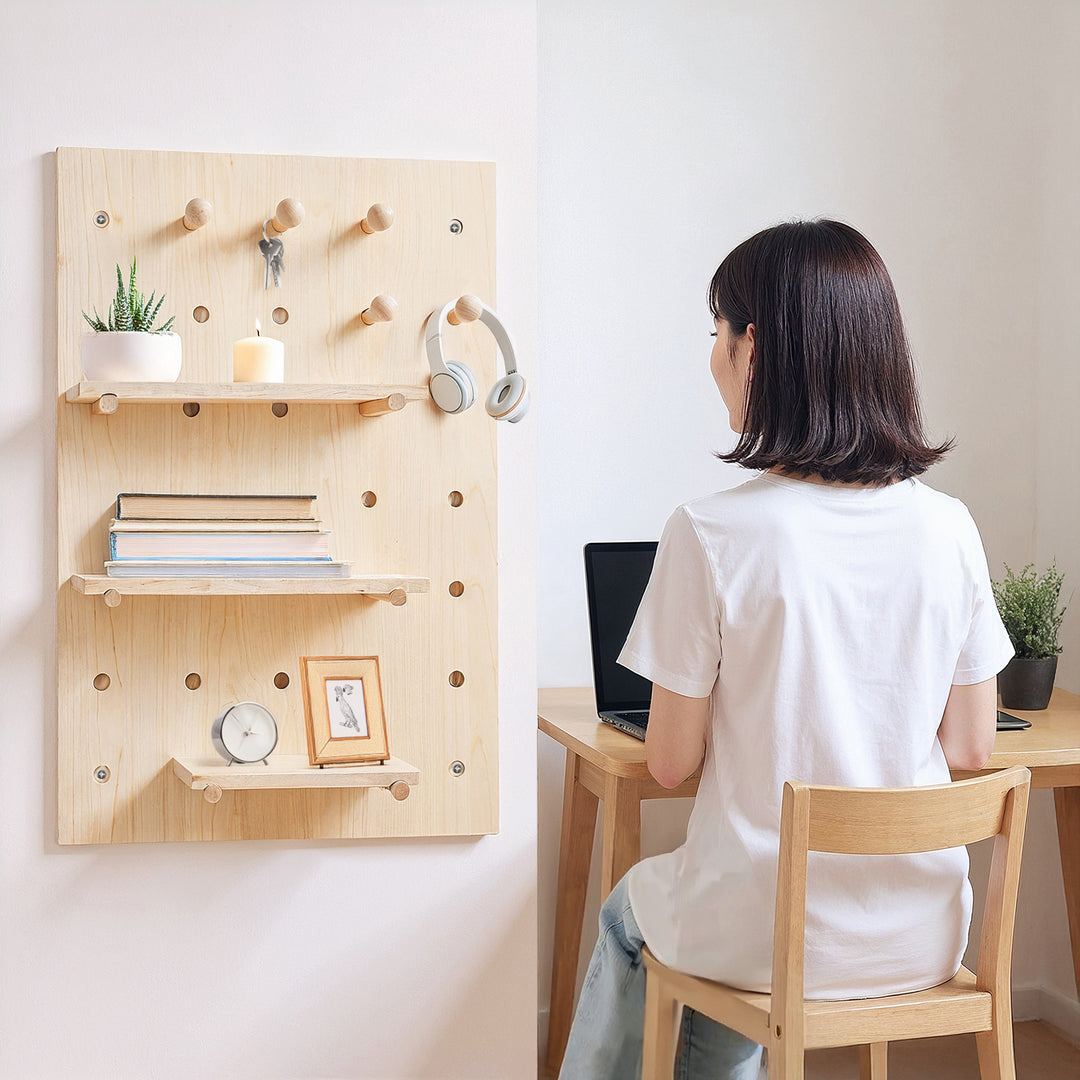 Maclean fa tábla szervező, világos fa színű, 40x60cm, max. 20kg, MC-130 WD, 2 db