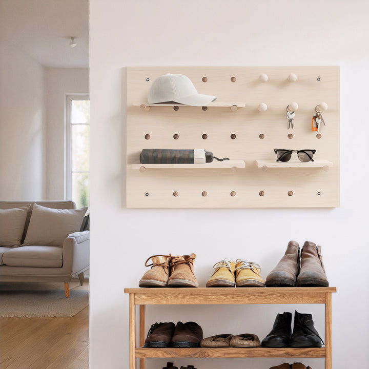 Maclean fa tábla szervező, világos fa színű, 40x60cm, max. 20kg, MC-130 WD, 2 db