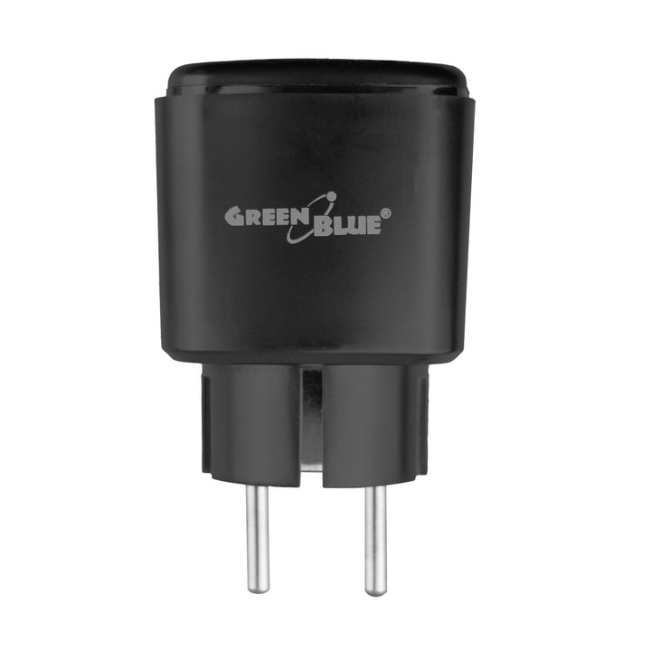 GreenBlue távirányítású WiFi-csatlakozó, Android/iOS/Alexa/Google Home, időzítő, fogyasztásmérő, max. 16 A/3840 W, GB735 B