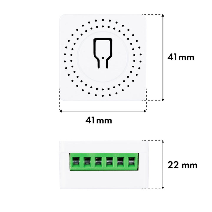 GreenBlue beépíthető WiFi-relé, Android/iOS/Alexa/Google Home, 100–240 V AC, 50/60 Hz, max. 16 A, 150 W-os LED-ekhez, GB739