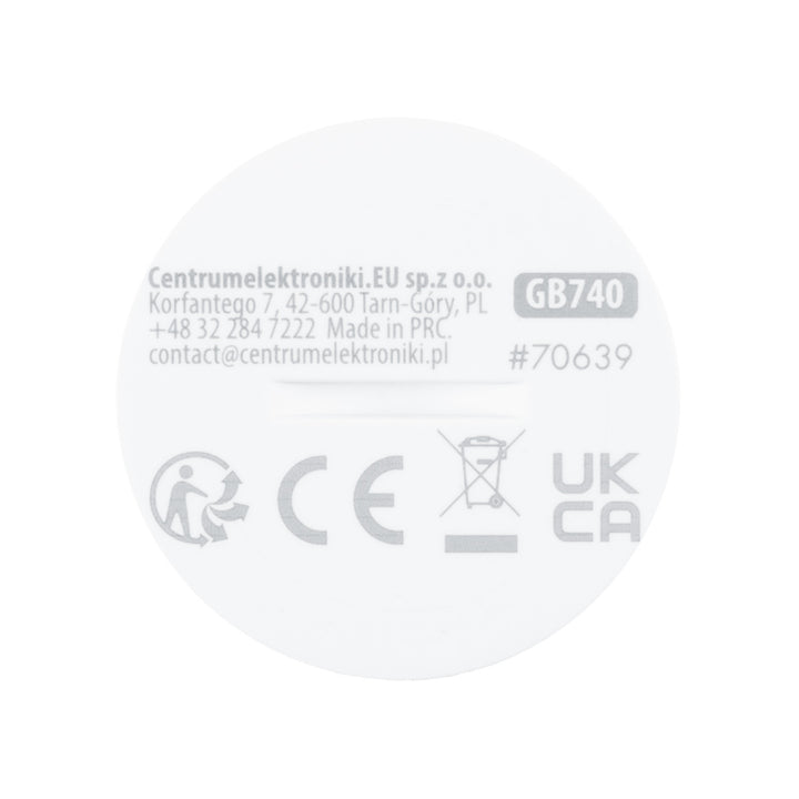 Tuya GreenBlue vezeték nélküli Zigbee mozgásérzékelő, Android/iOS, CR2450 DC 3,0 V, érzékelési szög 120° / 8 m-ig, GB740