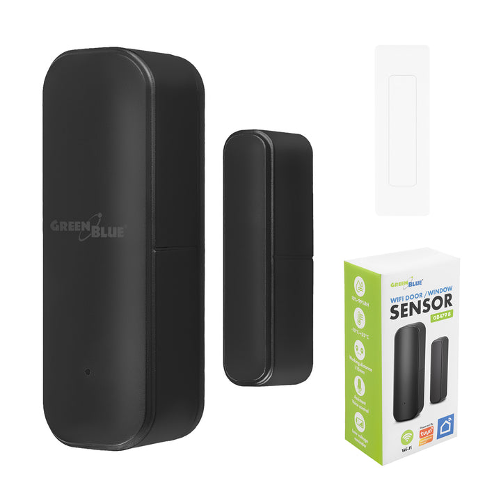 GreenBlue vezeték nélküli reed-érzékelő / WiFi nyitásérzékelő, Android/iOS, ajtókhoz / ablakokhoz, 3,0 V DC, LR03x2, GB479 B