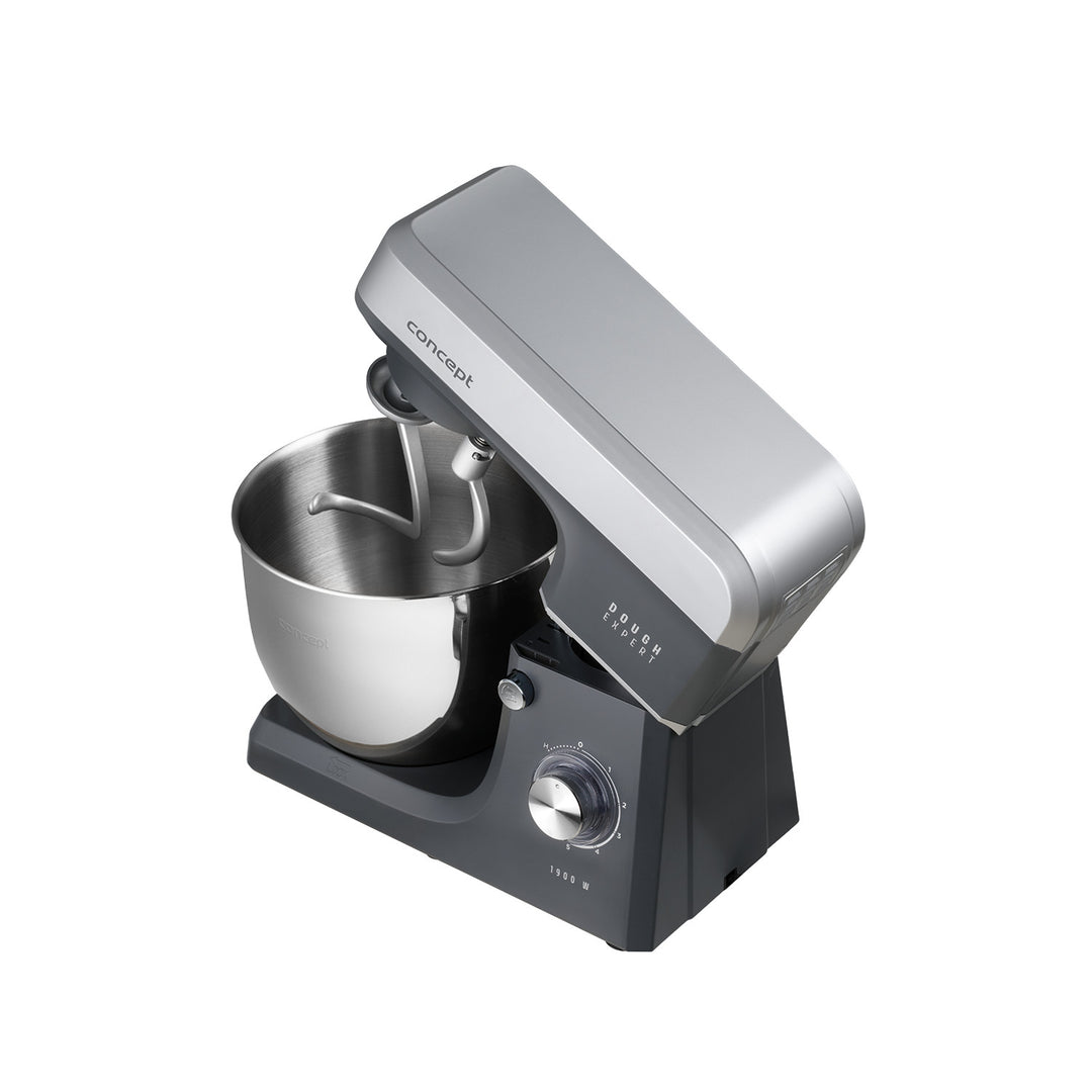 Concept Dough Expert planetáris konyhai robotgép, 1900 W teljesítmény, kettős dagasztókar, tálmelőmelegítő funkció, 6 különböző sebességfokozat, RM6010