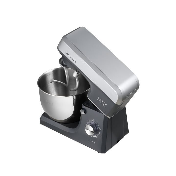 Concept Dough Expert planetáris konyhai robotgép, 1900 W teljesítmény, kettős dagasztókar, tálmelőmelegítő funkció, 6 különböző sebességfokozat, RM6010