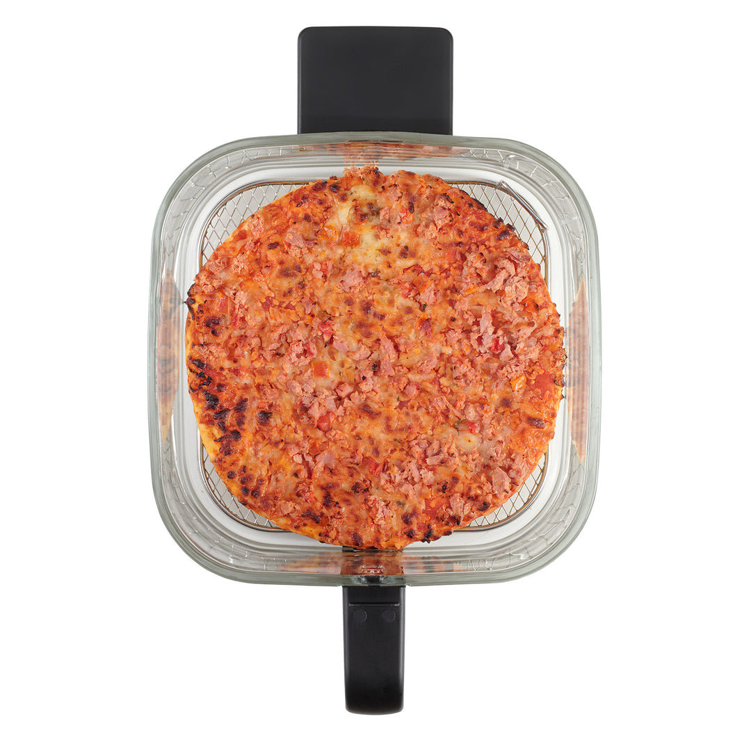 Concept Glass&Fast olajmentes sütő, 5,5 l űrtartalom, 7 program, érintőképernyős LED-kijelző, egészséges sütési mód, üvegedény, FR5500