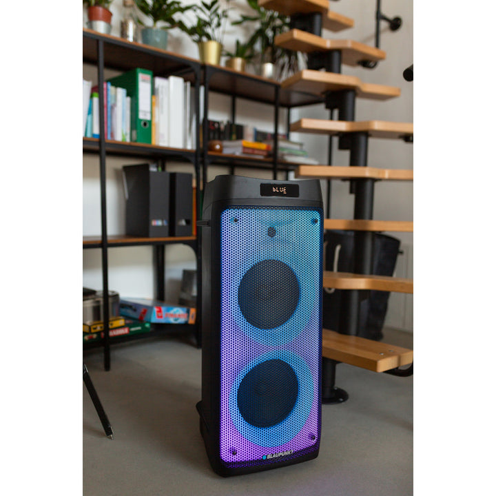 Blaupunkt Party Box hangszóró, LED-es világítás, Bluetooth, USB és AUX, FM rádió, karaoke funkció, távirányító, PB08DB