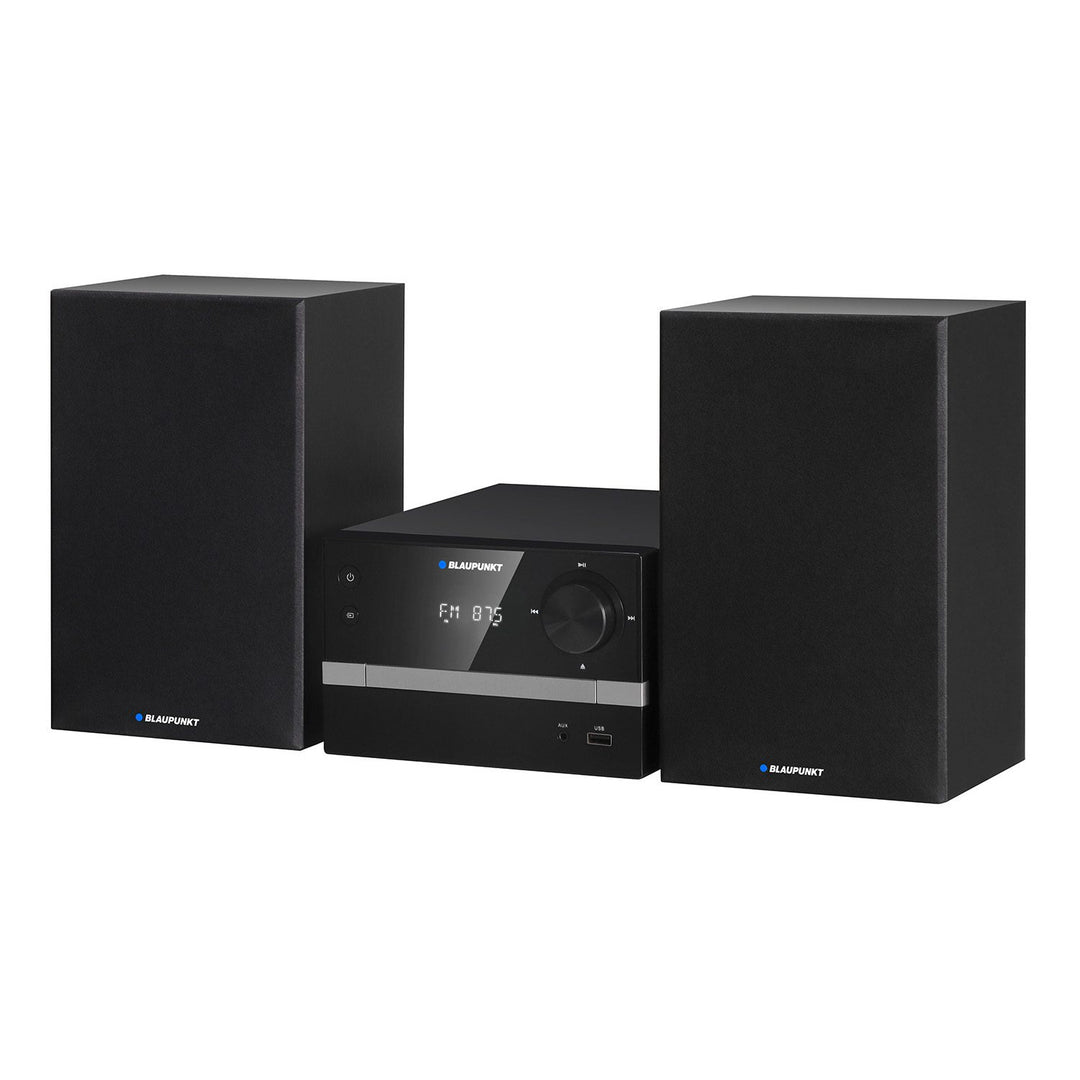 Blaupunkt mikrorendszer, Bluetooth, FM rádió, 20 W RMS teljesítmény, óra riasztási funkcióval, CD/MP3/USB/AUX, MS9BT