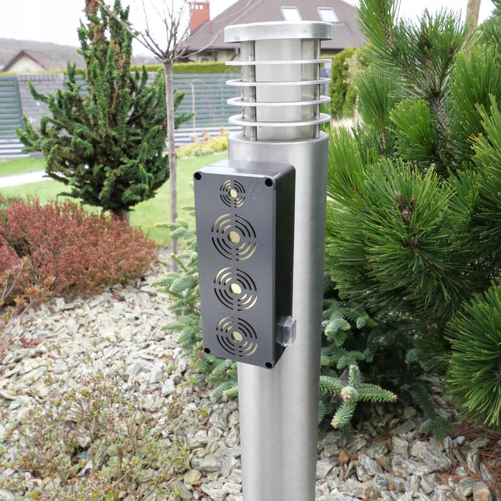 Viano riasztó rágcsálók, nyestek, egerek és patkányok ellen, négy ultrahangos jeladó, 4 Ah-s lítium-ion akkumulátor, King