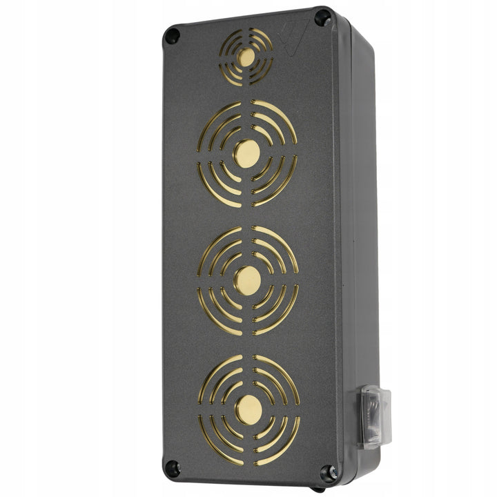 Viano riasztó rágcsálók, nyestek, egerek és patkányok ellen, négy ultrahangos jeladó, 4 Ah-s lítium-ion akkumulátor, King