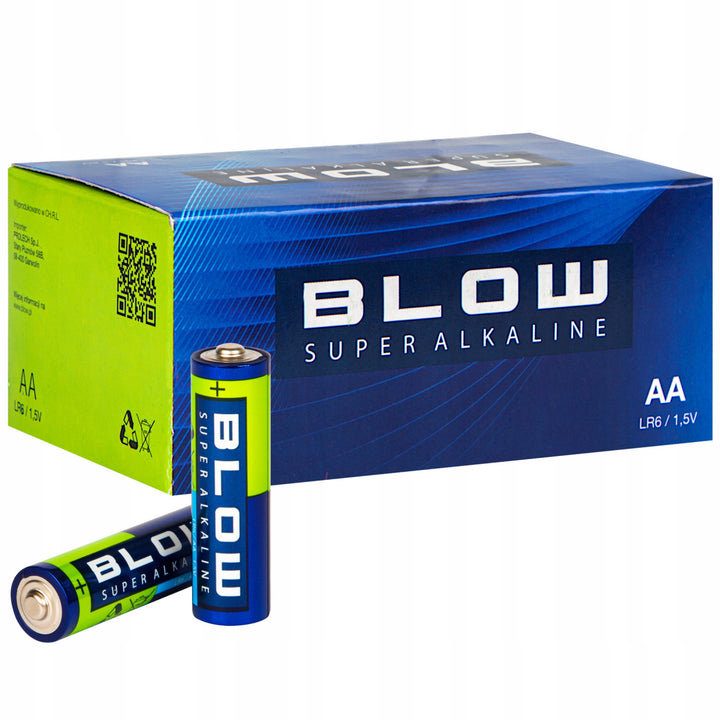 Alkáli AA Blow elemek, LR6, feszültség 1,5 V, 40 darabos készlet