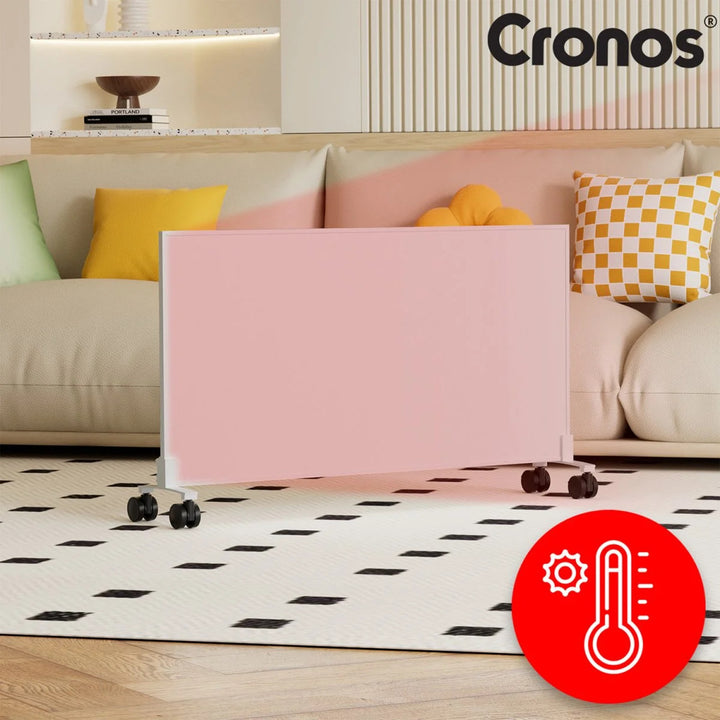 Cronos infravörös fűtőtest, 800 W, ideális allergiások számára, matt felület, ultravékony, beépített termosztát és telefonos vagy távirányítós vezérlés, Carbon P800 TWP