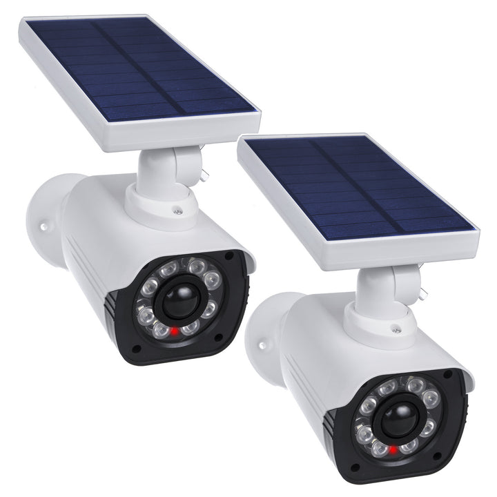 Napelemes kamera-átverés, villogó LED, mozgásérzékelő, LED-es világítás, ingyenes matrica, SOL1800S, 2 darab